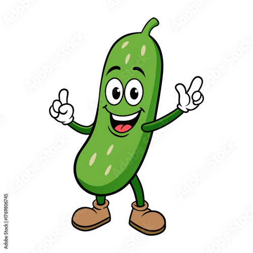cucumber doing yoga pose