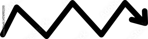 The arrow is a zigzag