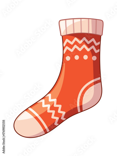 Red Christmas sock winter footwear