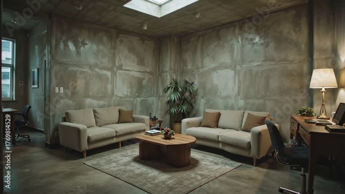 Cozy Modern Living Room With Natural Light and Minimalist Design Near Urban Area