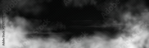 Smoke fog haze texture with night sky mist and dark dust background.