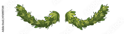 Pine tree Xmas garland ornament