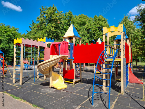 Wallpaper Mural Childrens playground without people in the park area Torontodigital.ca