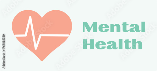 Medicine, emotion, well-being, heartbeat, mental health, healthy, heart, health, doctor. Psychology, emotion, mind, World Mental Health Day, therapy, cardiologist, treatment. Icon, set, vector