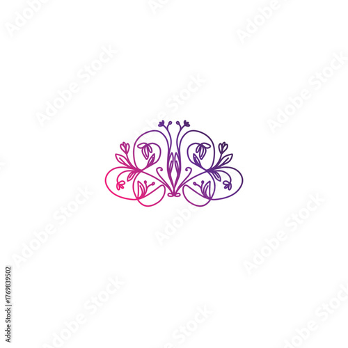 abstract floral logo background