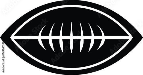 Football clip art design on plain white transparent isolated background for card, shirt, hoodie, sweatshirt, apparel, card, tag, mug, icon, poster or badge, tailgates and touchdowns