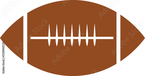 Football clip art design on plain white transparent isolated background for card, shirt, hoodie, sweatshirt, apparel, card, tag, mug, icon, poster or badge, tailgates and touchdowns