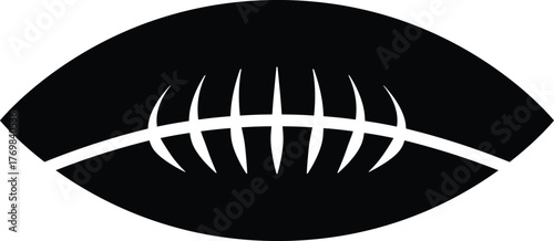 Football clip art design on plain white transparent isolated background for card, shirt, hoodie, sweatshirt, apparel, card, tag, mug, icon, poster or badge, tailgates and touchdowns