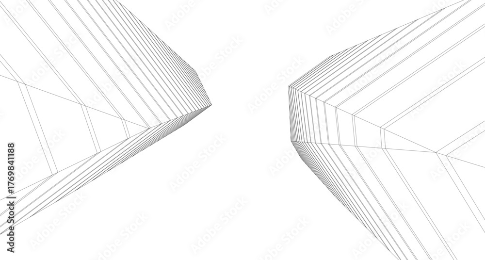 Obraz premium Architecture building abstract vector illustration