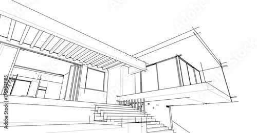 Architecture building abstract vector illustration