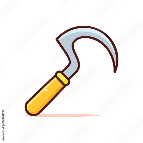 A cartoon of a sickle