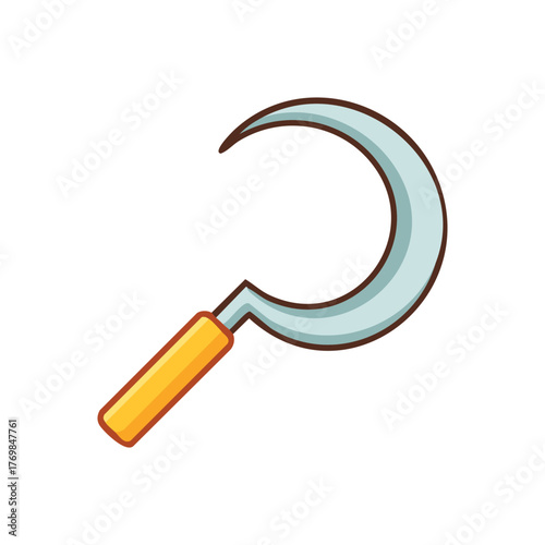 A detailed illustration of a sickle
