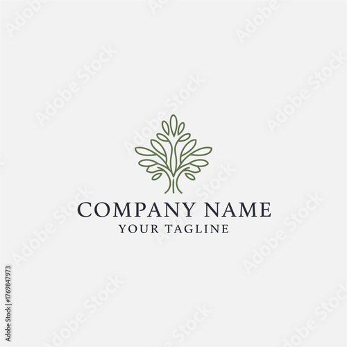 Elegant Tree Logo Design for Company Branding.
