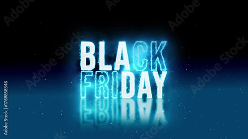 Background for Black Friday Video. November 28, 2025 text. 4K Motion Graphics Discount Promotions.
