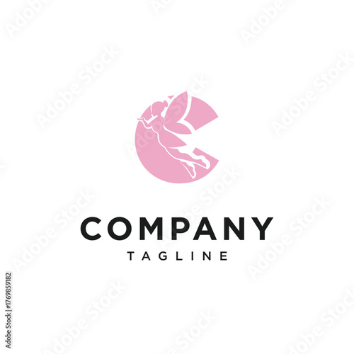 Letter C Magic Fairy Logo Icon Vector
