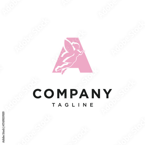 Letter A Magic Fairy Logo Icon Vector