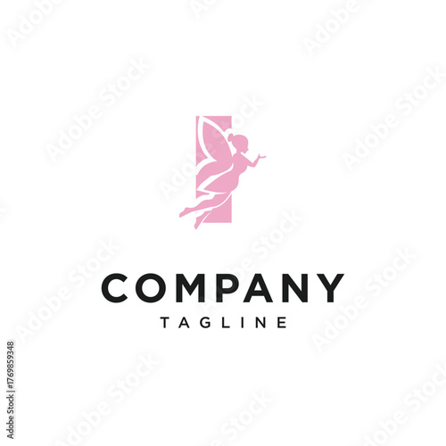 Letter I Magic Fairy Logo Icon Vector
