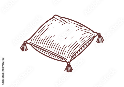 Pilow hand drawn simple vector illustration