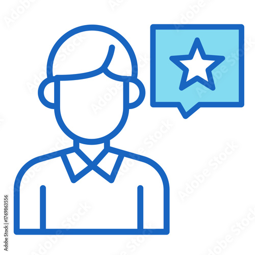Customer Review Man  Icon Element For Design	