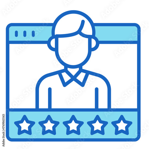 Customer Review Man  Icon Element For Design	