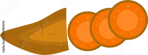 Orange Sweet Potato Illustration