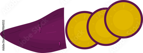 Yellow Sweet Potato Illustration