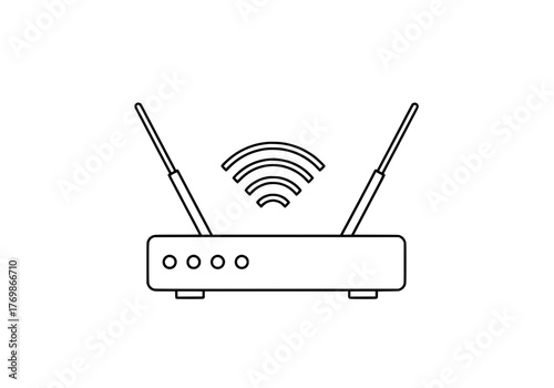 Wireless internet router device emitting strong network signal waves