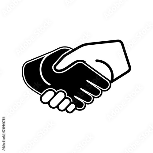 Handshake Illustration Business Partnership and Agreement Concept