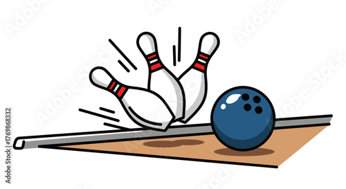 bowling ball and pins