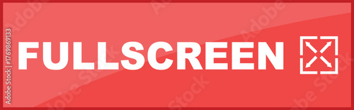 vector illustration red and white fullscreen digital button