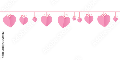 Valentine's day heart vector. beautiful hanging heart for Valentine's Day, Valentine's Day greeting	
