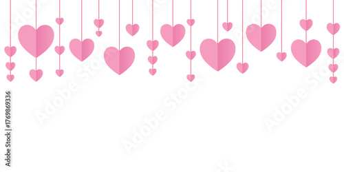 Valentine's day heart vector. beautiful hanging heart for Valentine's Day, Valentine's Day greeting	
