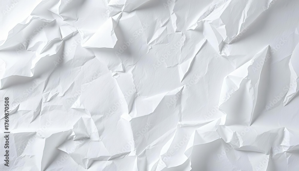 Fototapeta premium Delicate, translucent white tissue paper, subtly textured, crinkled, craft, soft