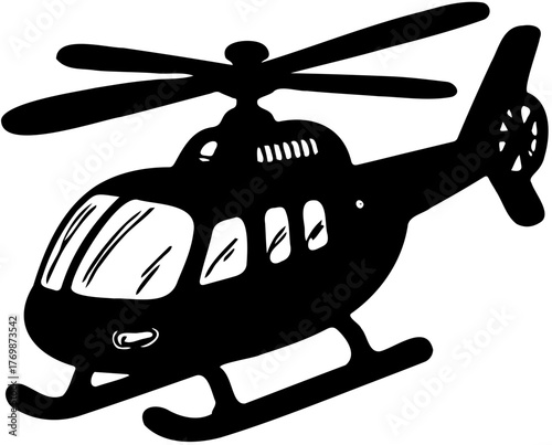 helicopter vector illustration
