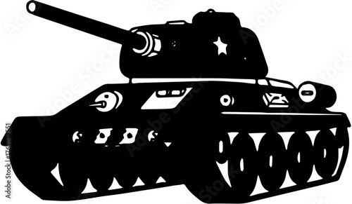 russian tank isolated on white vector