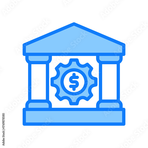 Financial Service blue icon 