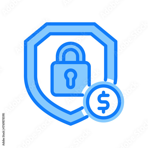 Security blue icon 