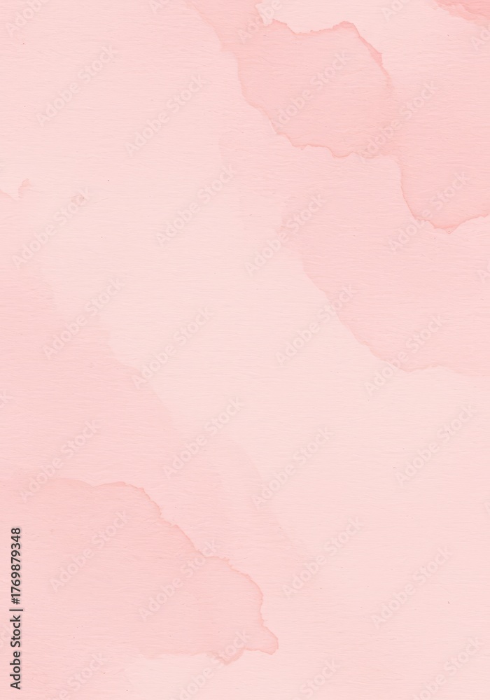 Fototapeta premium Soft pale pink background with subtle watercolor brush strokes and fibrous paper texture, ideal for romantic holiday designs ,valentines ,celebration ,digital