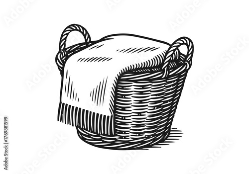 Blanket hand drawn simple vector illustration