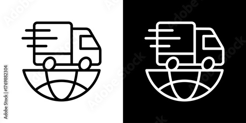 Shipment Icon Line Style Vector Illustration 