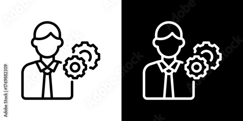 Supplier Icon Line Style Vector Illustration 