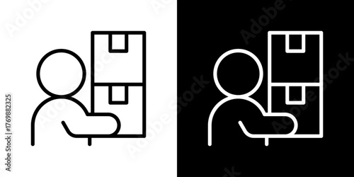 Delivery Icon Line Style Vector Illustration 