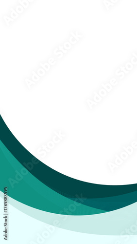 Minimalist Teal Green Wave Background