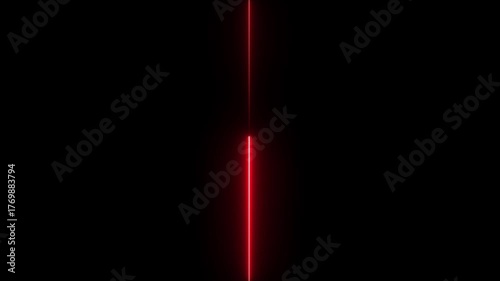  neon Straight neon Lazer animation of horizontal line on alpha background, straight neon Lazer line, seamless loop.