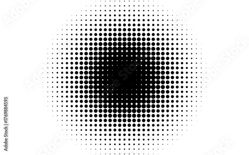 Halftone circles, halftone dot pattern