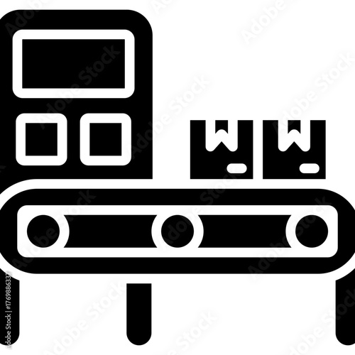 Industrial Machine glyph icon