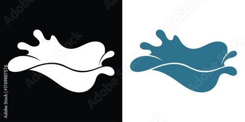 Dynamic water splash graphic element for modern designs and vibrant backgrounds