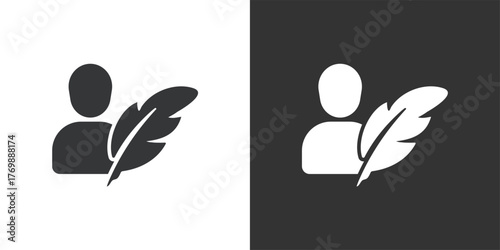 Journalist icon. Solid glyph series icon