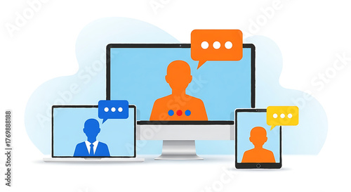 Video Conference Call On Multiple Devices communication