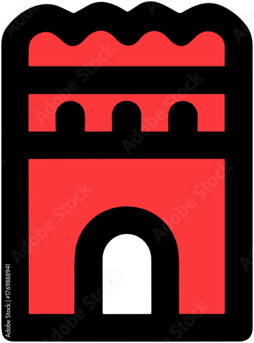 Cute Castle Icon: Fairytale Fortress Illustration